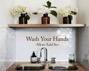 Wash Your Hands Quotes Wall Art Stickers